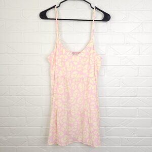 Show Me Your Mumu Caroline Mini Sundress Lemonade Cheetah Pink Yellow Pockets S